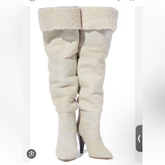 IRO Graceful shearling over-the-knee boots New (Flawed) - Picture 2 of 11